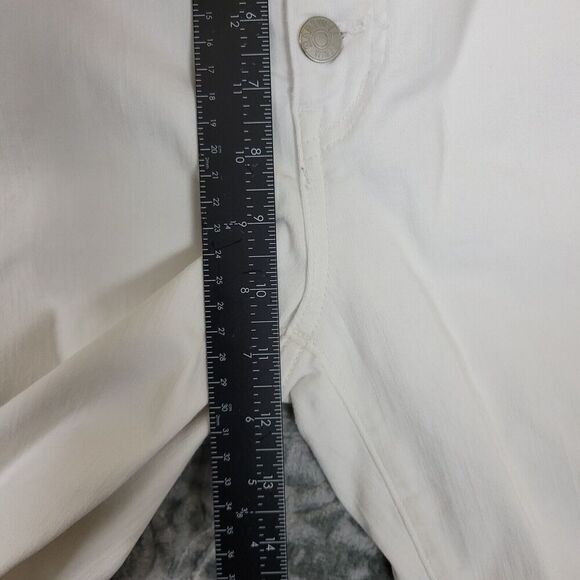 Madewell Jeans Women's 28 White 10" High-Rise Skinny Crop Button Fly Raw Hem - Picture 13 of 15